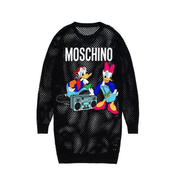 H&M x Moschino Mesh-knit Merino Wool Dress XS - Picture 1 of 3